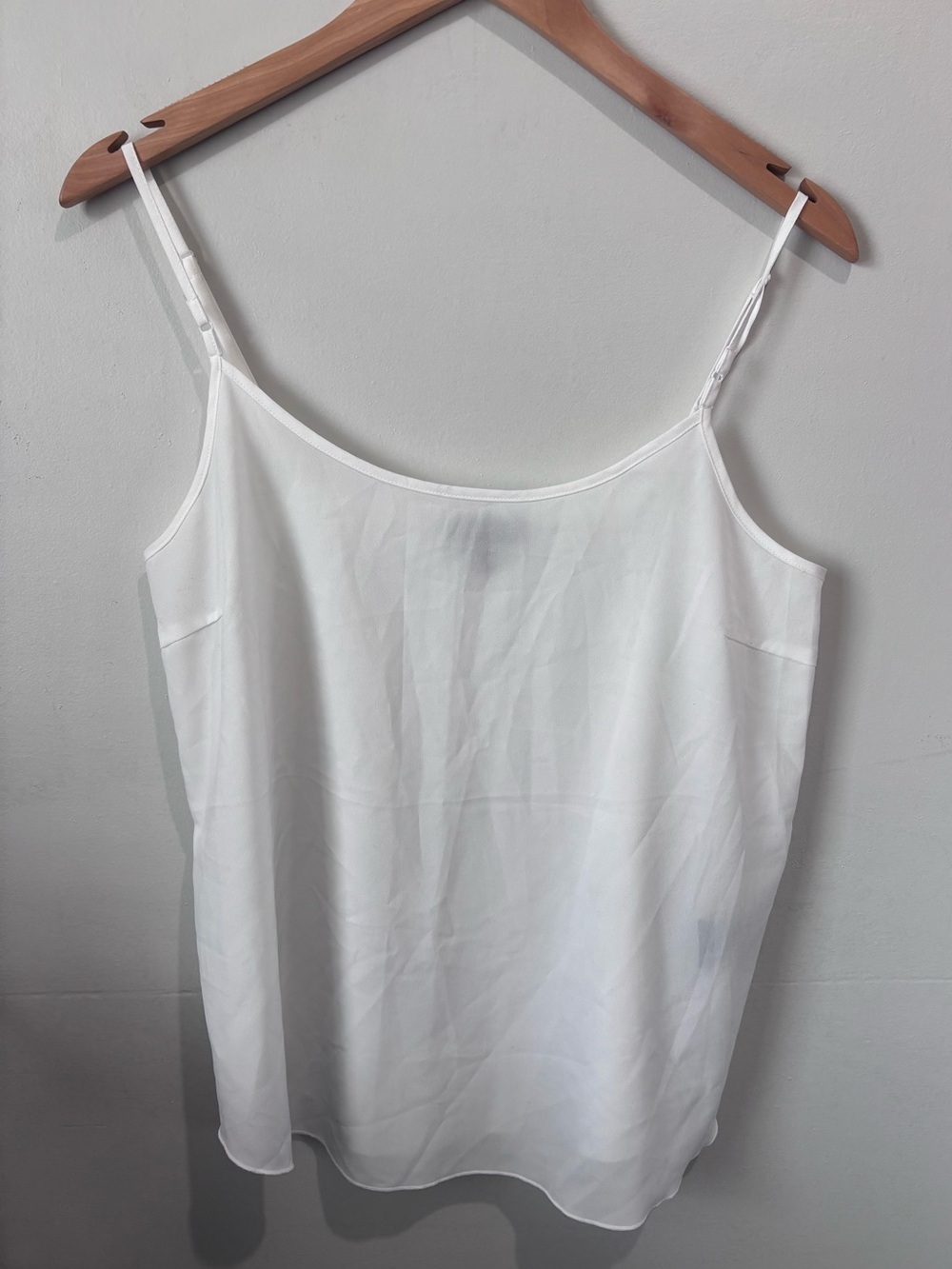 Le Château Sheer Cami Tank Top | Crisp White | Size M